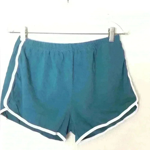 Lot of 2 short stretch cotton shorts teal gray and white XL - Picture 4 of 9